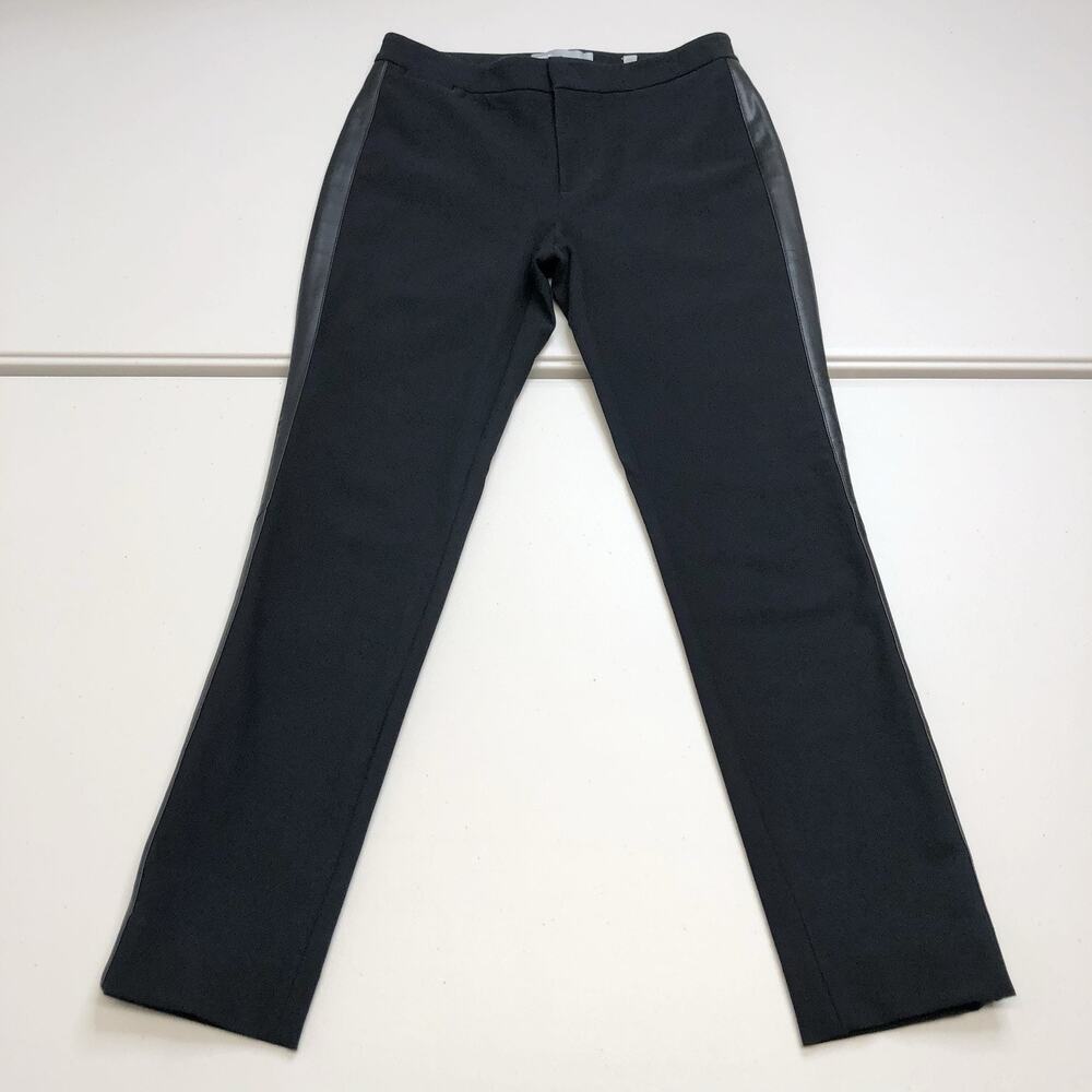 Vince Women's Side Strap Trouser Black Size 2 Tapered Ankle Dress V548121622